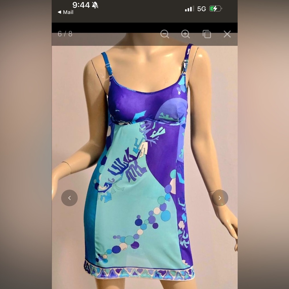 Emilio Pucci Blue and Purple Dress
